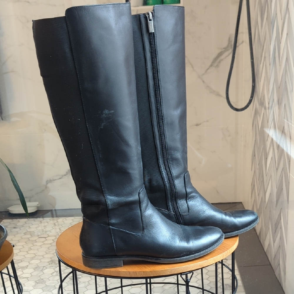 Leather Kenneth Cole Black Tall Boots